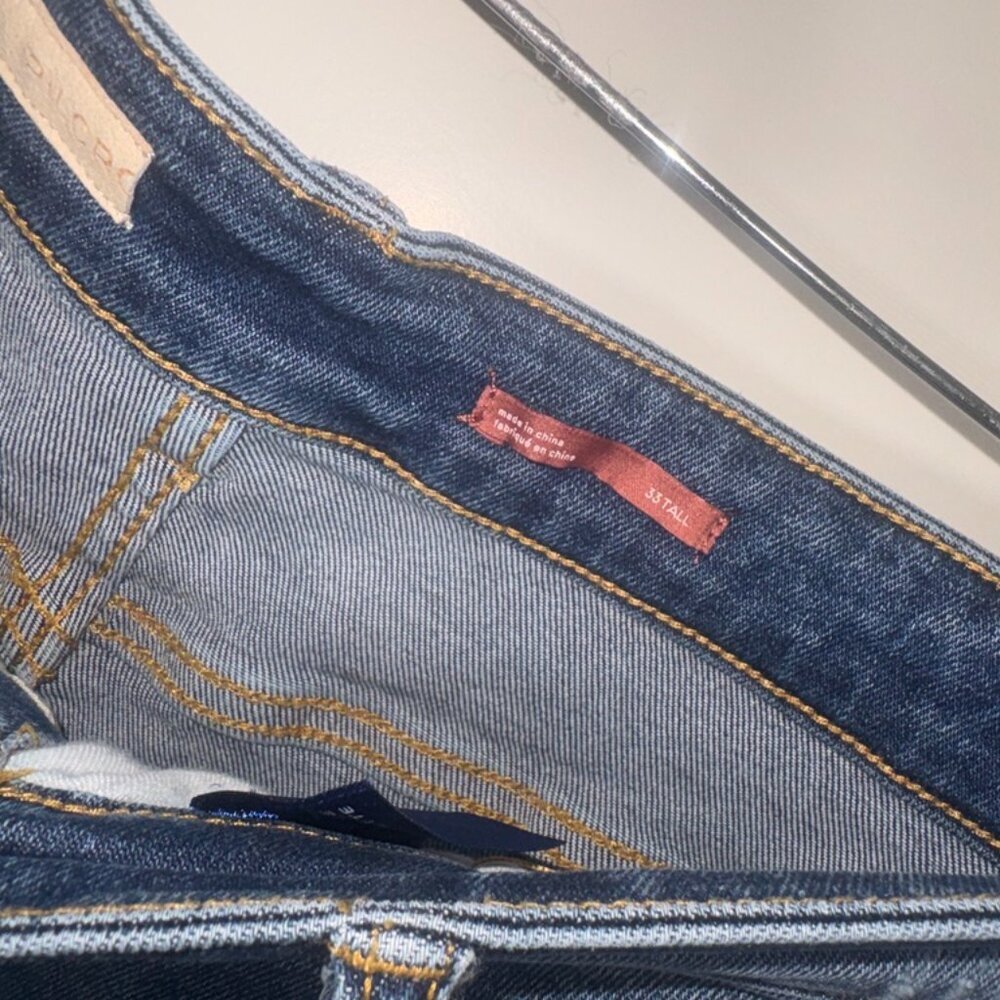 Pilcro and the Letterpress Blue Distressed Straight-Leg Jeans - Picture 6 of 14